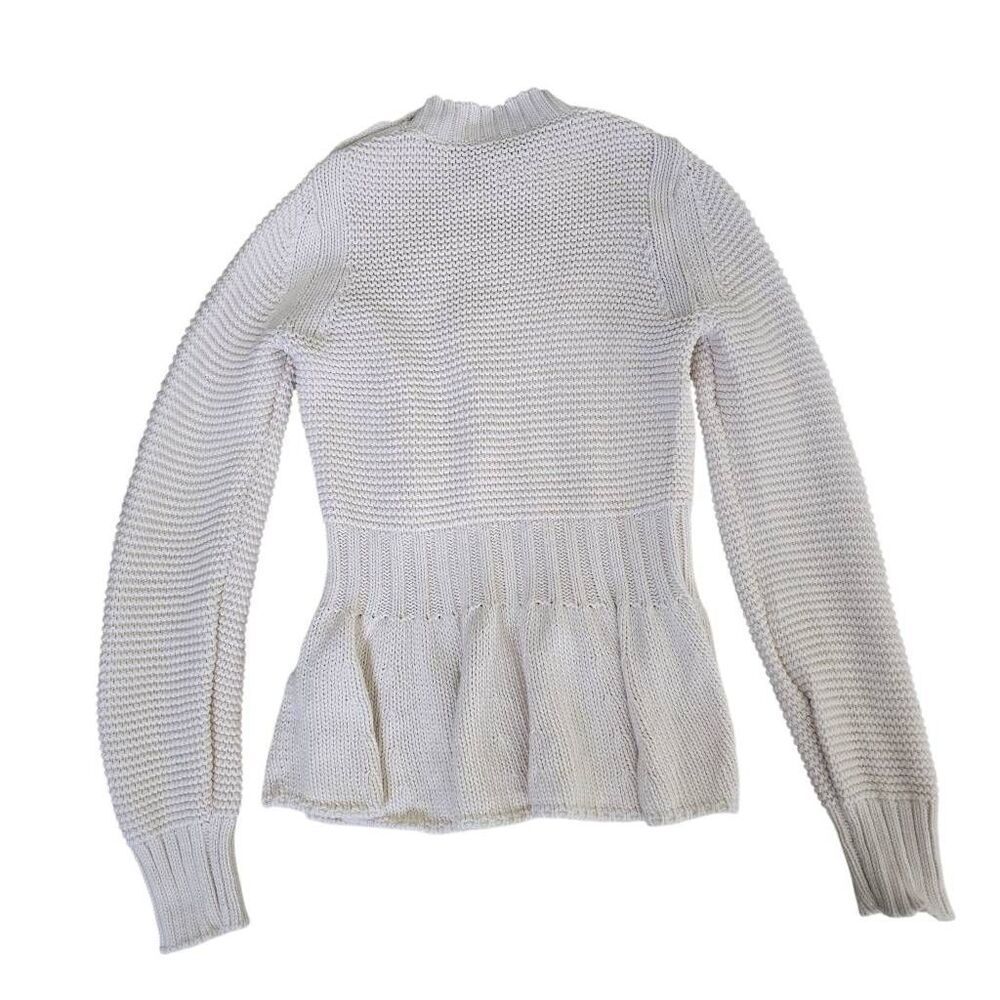 La Vie by Rebecca Taylor Sweater Women's Small Ivory Knit Pelpum Chalk Gorpcore - Picture 7 of 7